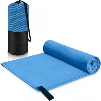 Полотенца для плавания с сумкой для хранения для тренажерного зала, фитнеса, йоги, пляжное полотенце из микрофибры, подвесной дизайн, мягкое быстросохнущее полотенце, спортивное полотенце