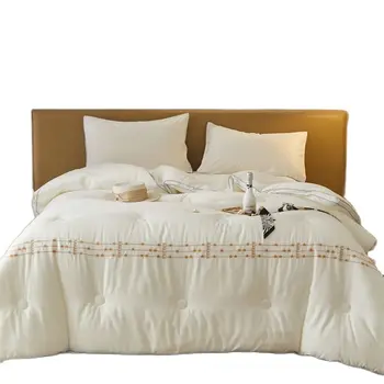 Высококачественное одеяло из соевого волокна, 100% хлопок, материал для окрашивания, современная вышивка, постельное белье, домашнее одеяло, 1 шт., теплый чехол