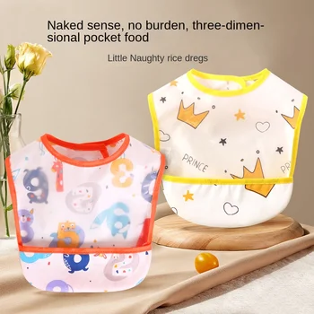 Хлопковый детский нагрудник в форме ребенка, одежда для ужина, водонепроницаемый детский нагрудник, мультяшный нагрудник без стирки, перевязка