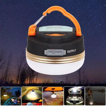 Светодиодный фонарь для кемпинга мощностью 3 Вт, лампа для палаток, мини-портативные походные фонари, ночная подвесная лампа для пеших прогулок, USB-аккумуляторная батарея