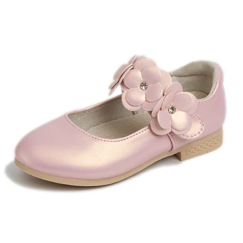 Детская повседневная обувь для девочек, розовая элегантная детская обувь на низком каблуке 2023 года, простая нескользящая детская обувь Mary Janes для вечеринки, свадьбы