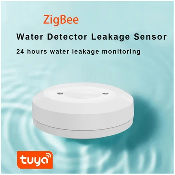 Датчик погружения в воду Zigbee, детектор утечки воды, сигнализация, датчик замачивания, сигнализация Smart Life TUYA с полным подключением к воде.