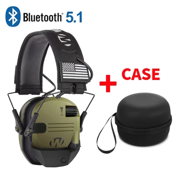 Наушники Электронные 5.1 Bluetooth, наушники для стрельбы, защита ушей для охоты, профессиональная гарнитура с шумоподавлением с чехлом