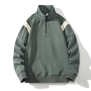 Свитер на молнии для мужчин и женщин, сшитый на заказ 2023, модный брендовый свитер, повседневный спортивный свободный черный