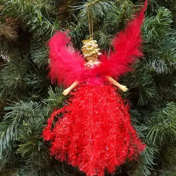 Простое в хранении украшение в виде куклы-ангела, Очаровательная рождественская плюшевая кукла-ангел, праздничное украшение, подарок с прекрасным подарком на Рождество