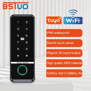 Водонепроницаемая Клавиатура Контроля Доступа Tuya APP Wifi Remote Unlock RFID Доступ По Отпечаткам Пальцев PinCode Клавиатура Digitcode Открывалка Дверного Замка