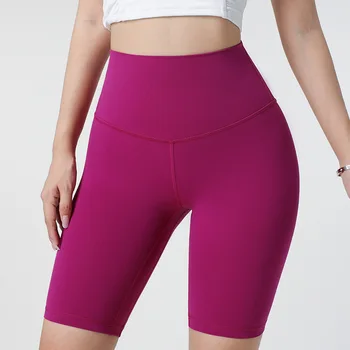 QieLe Пятиточечные спортивные короткие брюки Женские колготки с высокой талией Тонкие быстросохнущие тренировочные шорты для йоги