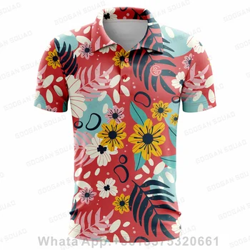 Футболка Поло для мальчиков Googan Squad с принтом, летняя уличная рубашка для гольфа с коротким рукавом, повседневные пуговицы на лацканах, Дышащая спортивная одежда F4 Racing