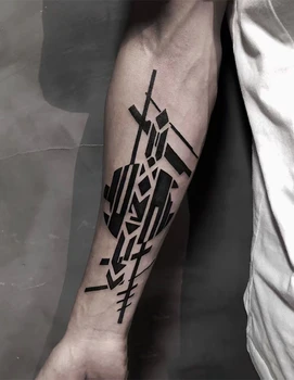 Механические наклейки с татуировками в стиле панк Black Armor Juice, сексуальная временная татуировка Mecha Y2k, поддельные татуировки, Tatuaje, Дешевые товары оптом
