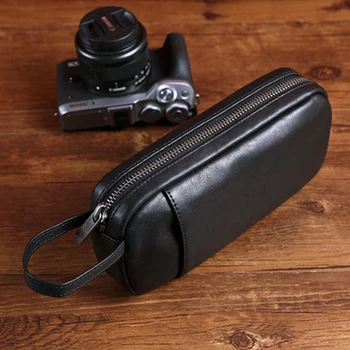 AETOO Кожаная ручная сумка baotou layer из воловьей кожи в стиле ретро, повседневная сумка для мобильного телефона, простая, большой емкости, высококачественная, длинная сумка на молнии, мужская