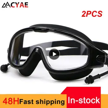 2ШТ Очки для плавания при близорукости, Дальнозоркости, Оптические Противотуманные очки для плавания, Корректирующая маска для подводного плавания по рецепту, Бесплатная Затычка для ушей &