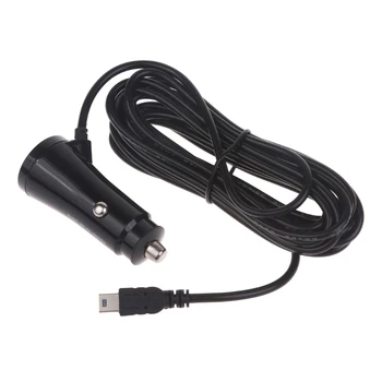 Автомобильный адаптер для зарядки видеорегистратора с двойным USB-портом 5V3.1A, зарядное устройство для автомобильного видеорегистратора, быстрая зарядка, кабель Mini USB длиной 3,5 м