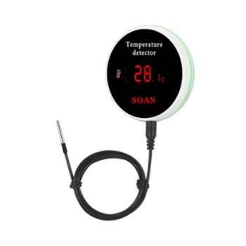 Провод датчика температуры Tuya Wifi Цифровой термометр Smartlife Комнатный Термостат для бассейна Сигнализация EU Plug