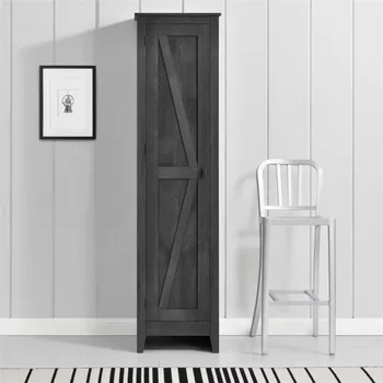 Шкаф для хранения Ameriwood SystemBuild Farmington шириной 18 дюймов, серый в деревенском стиле