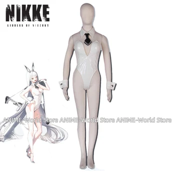 Игровой костюм Nikke Blanc для косплея, женский сексуальный костюм Кролика, аниме-одежда, Карнавальная форма на Хэллоуин, Белый комбинезон, сшитый на заказ
