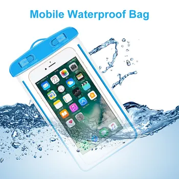 Универсальная прозрачная водонепроницаемая сумка для мобильного телефона, трехслойная герметичная сумка для дрифтинга, пляжной рыбалки под водой, 7,2-дюймовая сумка для сухого плавания