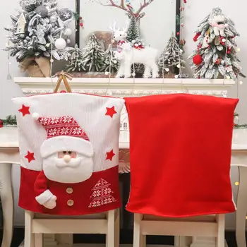 Чехол для стула для праздничных торжеств Праздничные Рождественские чехлы для стульев Санта Клаус Снеговик Лось Дизайн для стульев для праздничных мероприятий