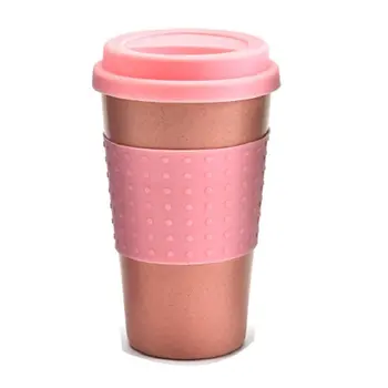 Чашка для чая с кофе из экологически чистой пшеничной соломы, дорожная кружка для воды с силиконовой крышкой, кружки для питья, студенческая креативная кружка для кофе