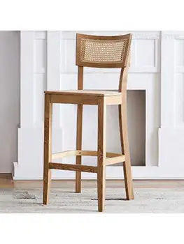 Барный стул домашний высокий табурет Nordic light роскошный барный стул со спинкой для барной стойки креативный барный стул из ротанга