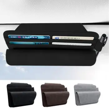 Коробка для хранения автомобильных очков, автоматический солнцезащитный козырек, держатель для очков, зажим для ручек, дизайн перегородки, многофункциональный съемный зажим для хранения
