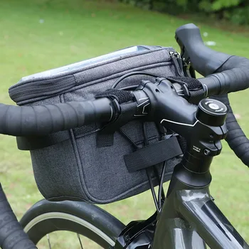 Сумка для велосипедного руля 6,5-дюймовый прозрачный чехол с регулируемым плечевым ремнем для хранения спереди, высокочувствительная велосипедная сумка из ТПУ