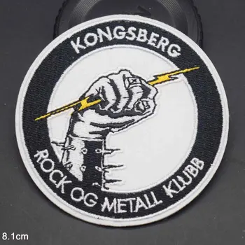 Kongsberg Rock Fist Iron На Вышитой Одежде Нашивки Для Наклеек Одежды Оптом