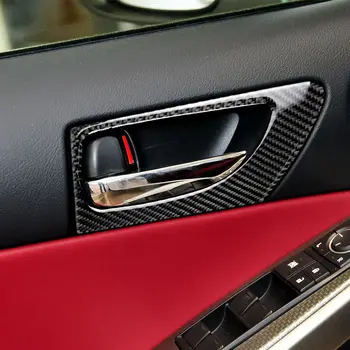 Замена для Lexus IS250 NX200 200t 300h 2 шт. компл. Внутренняя Дверная Ручка Панель Крышка Рамка Наклейка Декор Из Углеродного Волокна