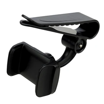 Универсальный Автомобильный Солнцезащитный козырек с возможностью поворота на 360 °, держатель для телефона с зажимом, Черный ABS Пластик