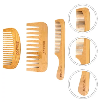 3 Шт. Зубная расческа, Расчески для бороды, Многоцелевая деревянная щетка для волос, Многоцелевая бамбуковая портативная щетка
