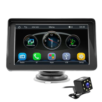 7-дюймовый беспроводной автомобильный радиоприемник CarPlay Мультимедийный видеоплеер Android Auto Bluetooth MP5 Player Сенсорный экран для Nissan Toyota