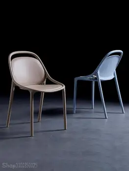 Скандинавский обеденный стул Для дома, современный Минималистичный стул Со спинкой, Пластиковые вставки, Сетчатый Красный стул, стул для макияжа, Маникюра, магазина чая с молоком