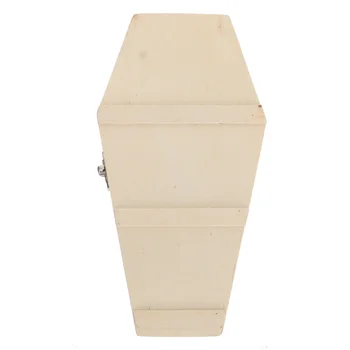 1 шт. Деревянная коробка для гроба на Хэллоуин, коробка для хранения конфет, ювелирных изделий, коробка для хранения подарков для вечеринок