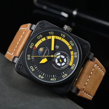 AAA Original BR Модель Спортивные Роскошные многофункциональные механические часы Бизнес силиконовый ремешок Мужские часы Ross Square Watch Топовые часы