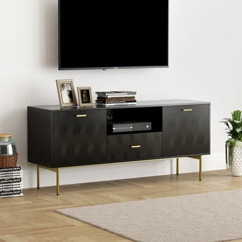 Черная подставка для телевизора с диагональю до 65 дюймов, для внутренней гостиной, мебели для спальни